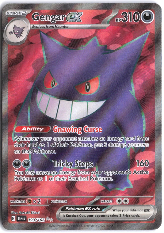 Gengar ex #193/162 Ultra Rare Temporal Forces 2024 NM