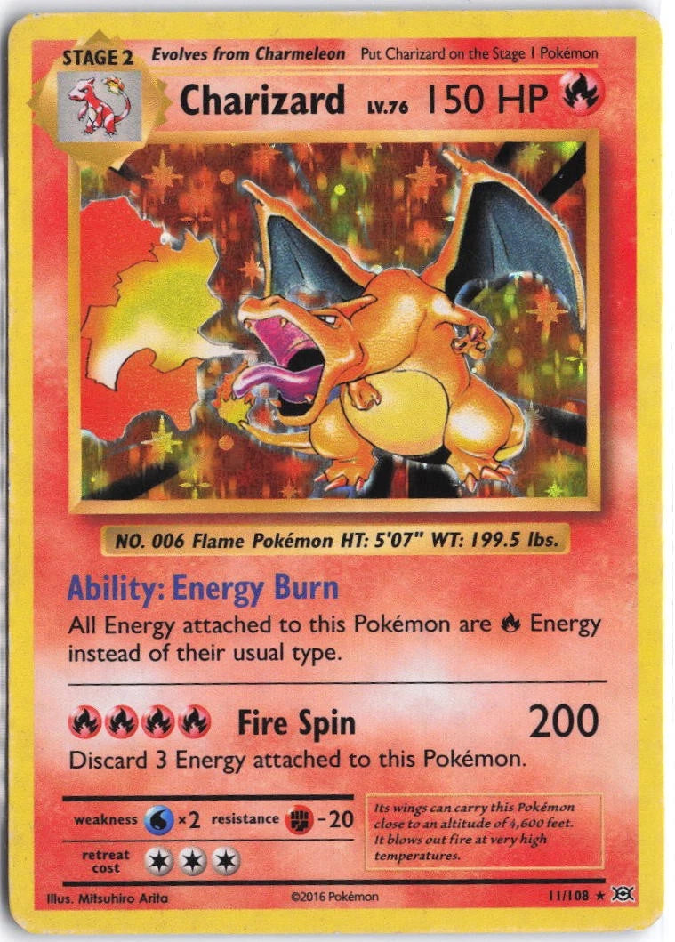 Load image into Gallery viewer, Charizard #11/108 Evolutions 2016 MP
