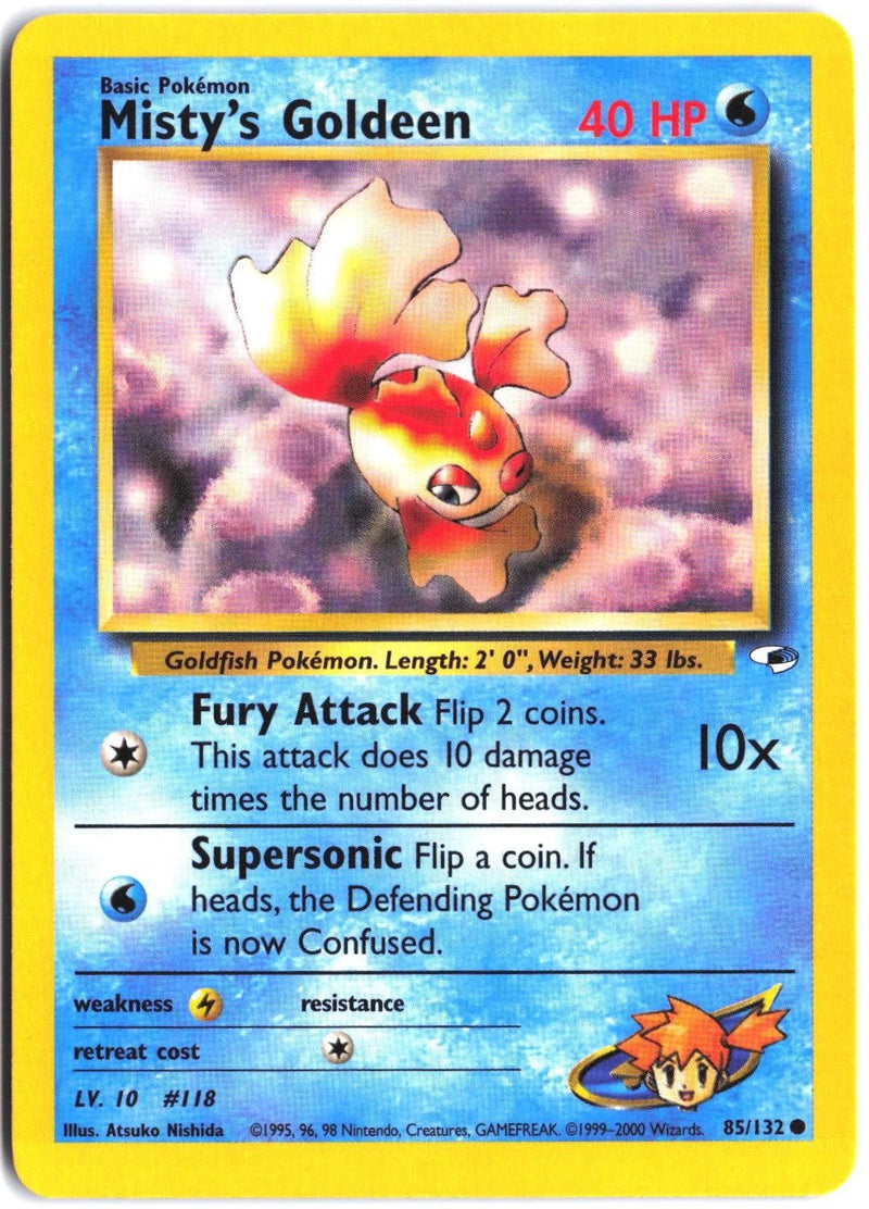 Load image into Gallery viewer, Misty's Goldeen #85/132 Gym Heroes Unlimited 2000 NM
