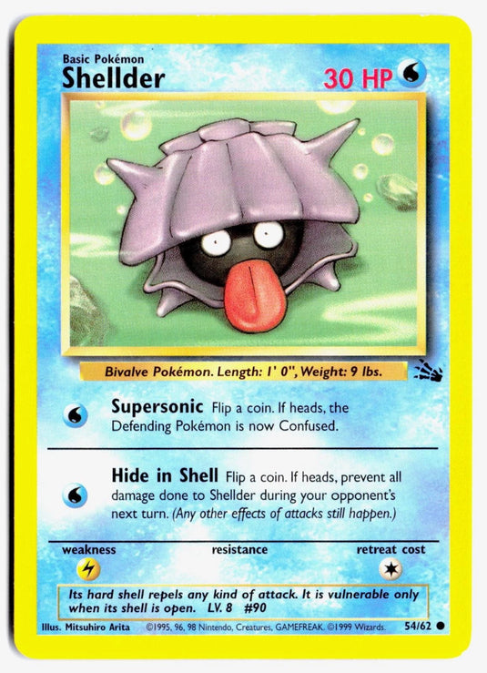Shellder #54/62 Fossil Unlimited 1999 MP