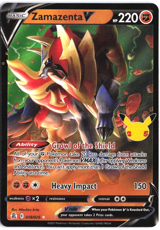 Zamazenta V #018/025 Celebrations 2021 NM