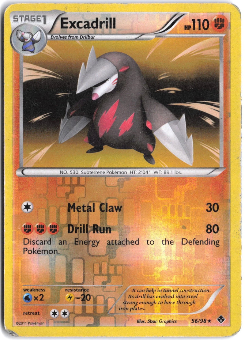 Load image into Gallery viewer, Excadrill #56/98 Reverse Holo Emerging Powers 2011 HP
