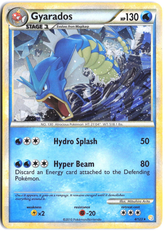 Gyarados #4/123 HeartGold & SoulSilver 2010 NM