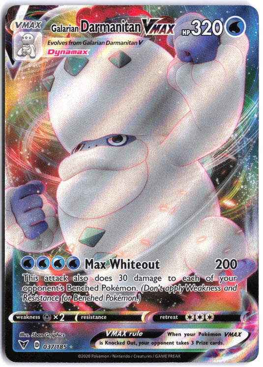 Galarian Darmanitan VMAX #037/185 Ultra Rare Vivid Voltage 2020 NM