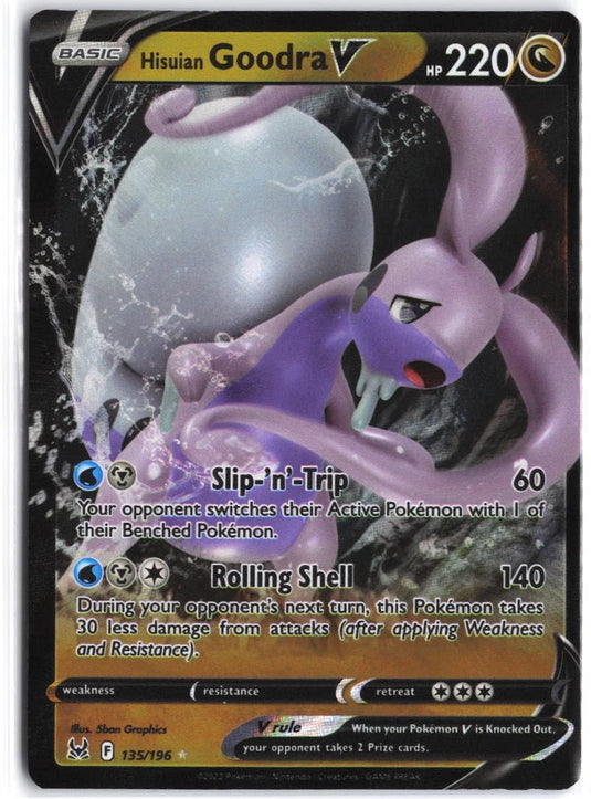 Hisuian Goodra V #135/196 Lost Origin 2022 NM
