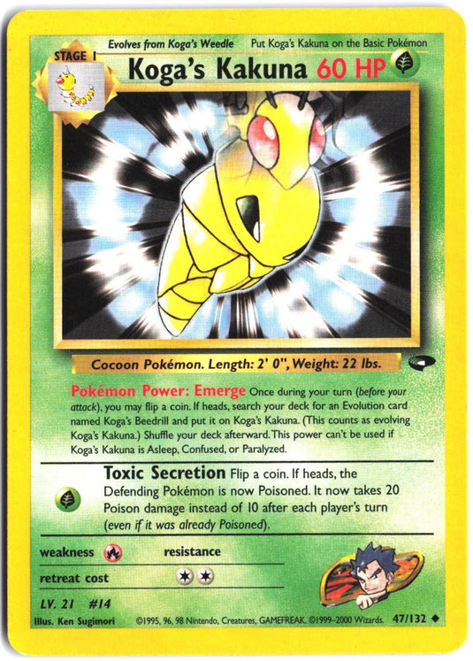 Koga's Kakuna #47/132 Gym Challenge Unlimited 2000 NM