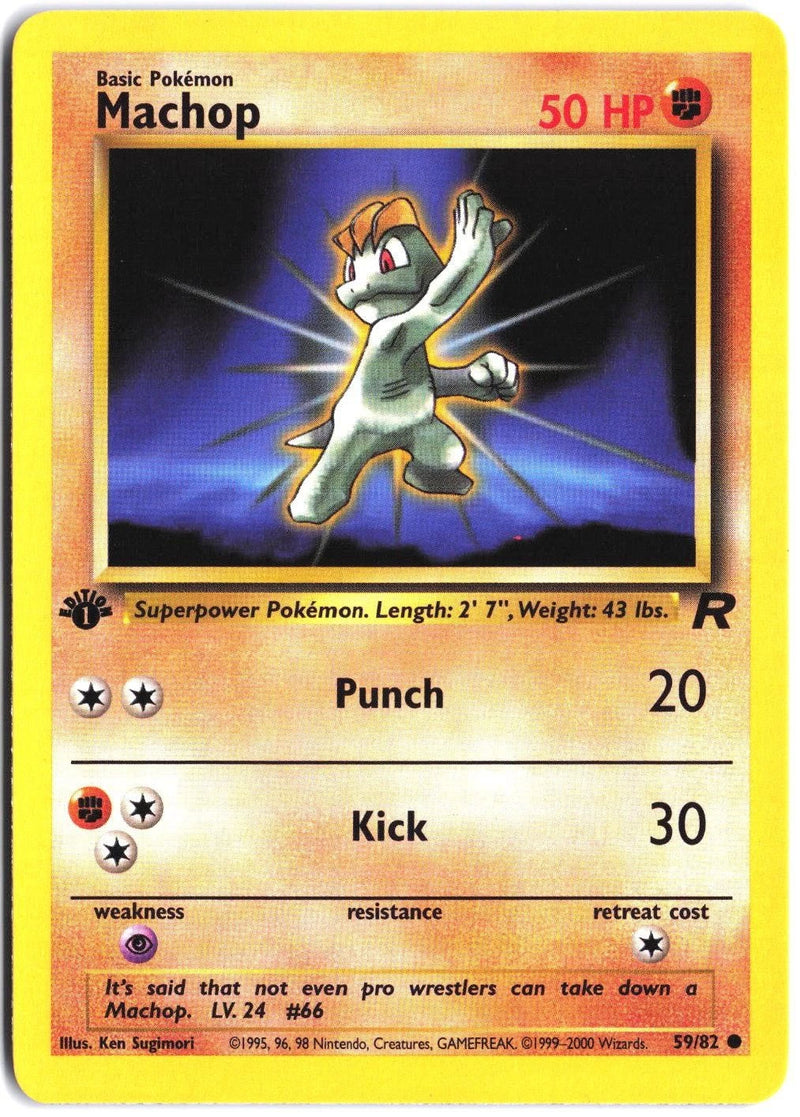 Load image into Gallery viewer, Machop #59/82 Team Rocket 1st Edition 2000 NM
