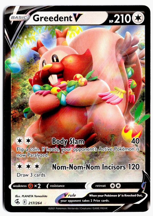Greedent V #217/264 Fusion Strike 2021 NM
