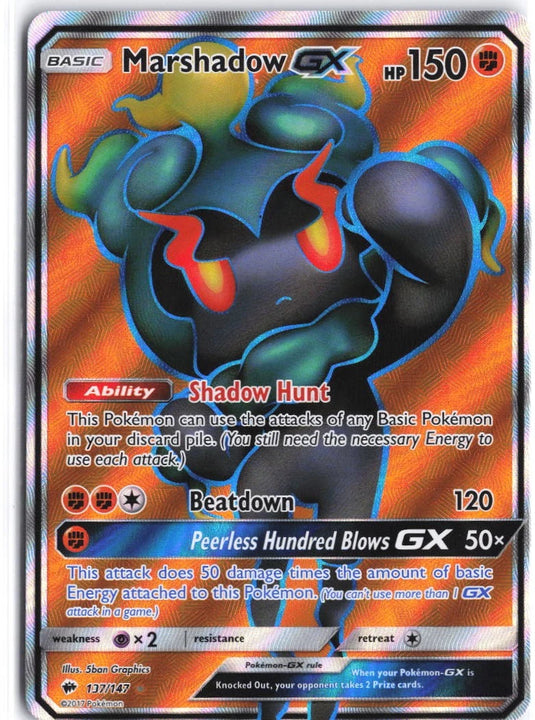 Marshadow GX #137/147 Burning Shadows 2017 NM