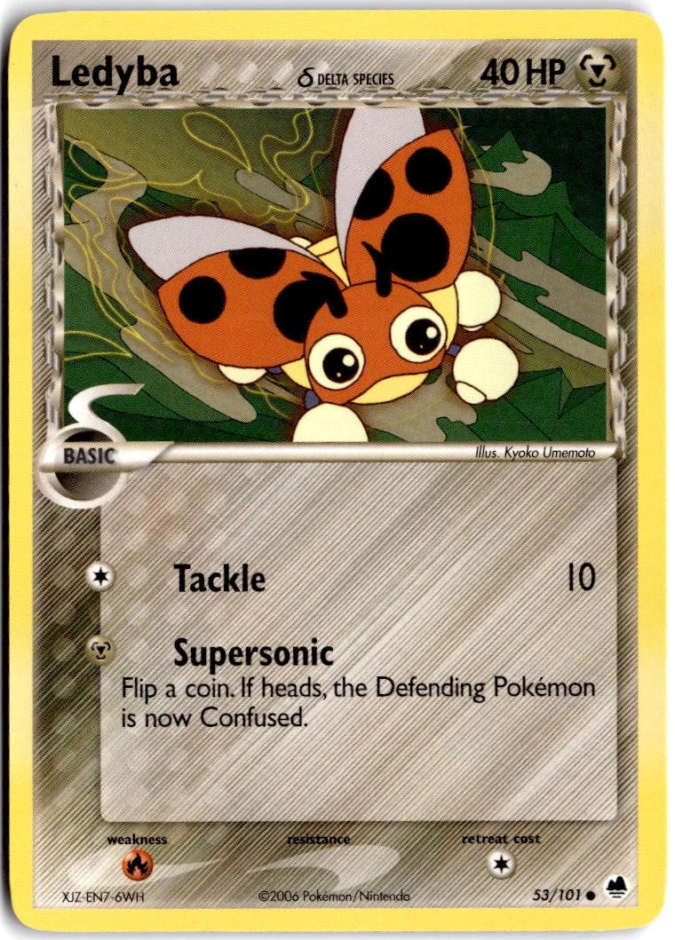 Load image into Gallery viewer, Ledyba #53/101 EX Dragon Frontiers 2006 LP
