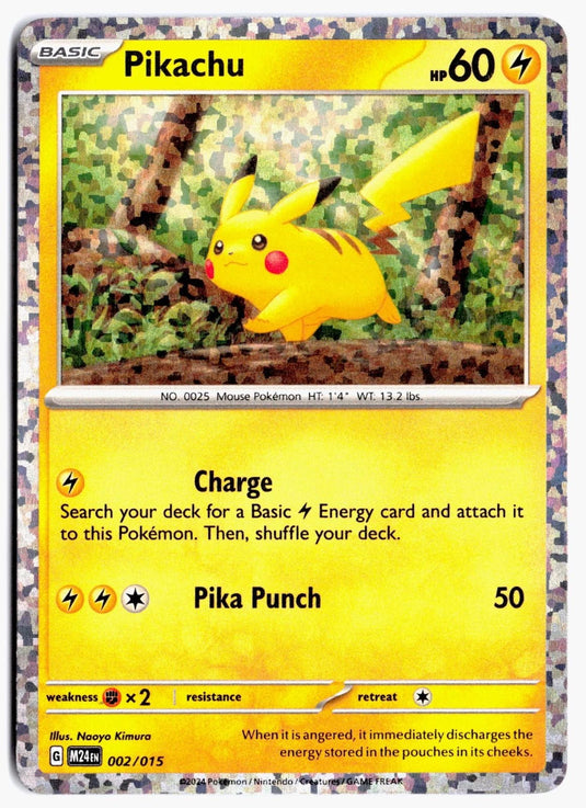 Pikachu #002/015 McDonald's Dragon Discovery 2025 NM