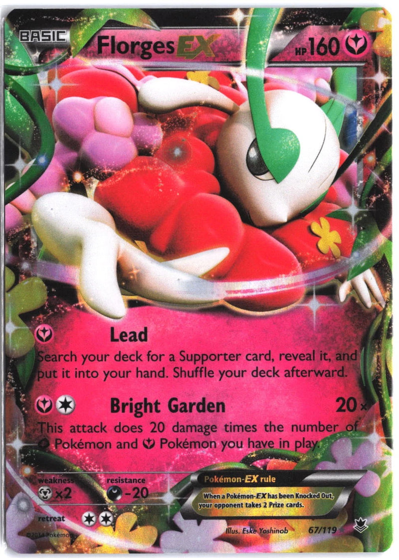 Load image into Gallery viewer, Florges EX #67/119 Phantom Forces 2014 NM
