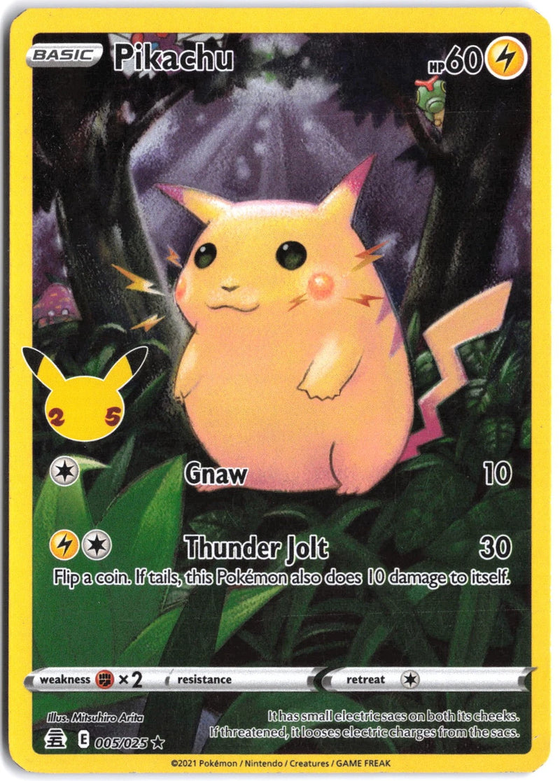 Load image into Gallery viewer, Pikachu #005/025 Holo Celebrations 2021 NM
