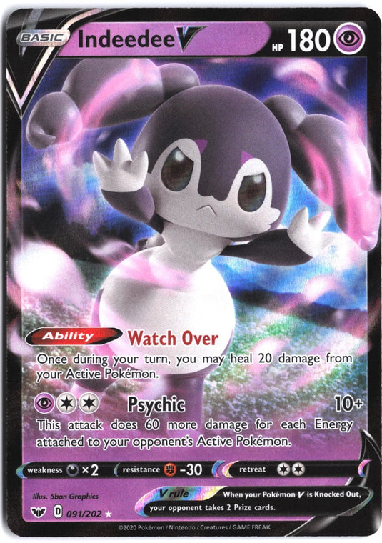 Indeedee V #091/202 Sword & Shield 2020 NM
