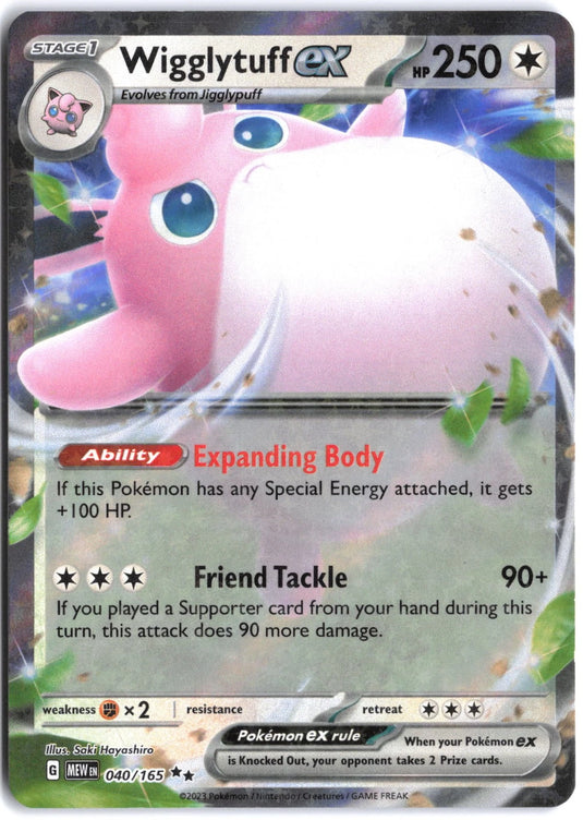 Wigglytuff ex #040/165 Ultra Rare 151 2023 NM