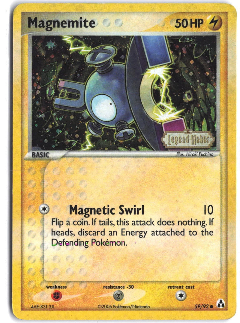 Load image into Gallery viewer, Magnemite #59/92 EX Legend Maker 2006 NM
