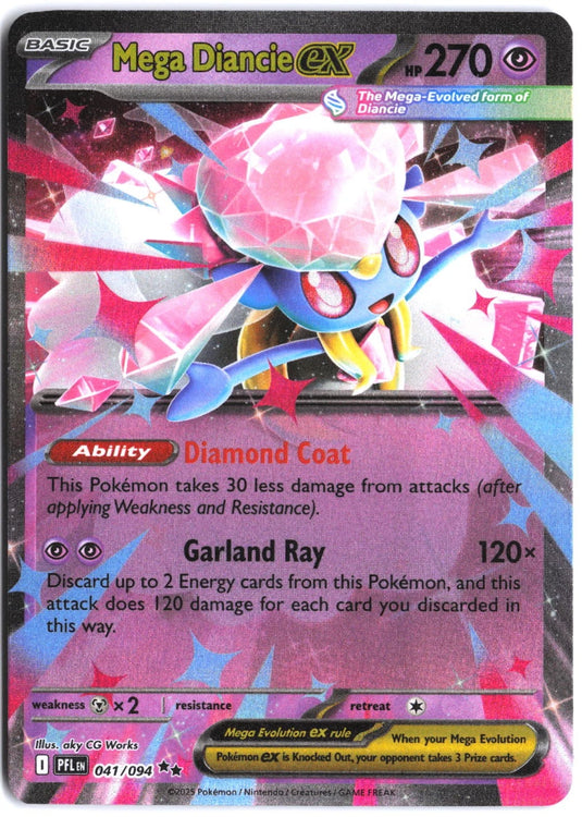 Mega Diancie ex #041/094 Phantasmal Flames 2025 NM