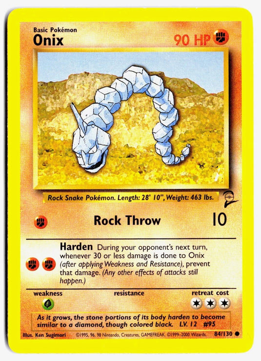 Onix #84/130 Base Set 2 2000 HP