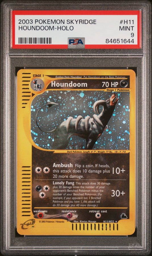 Houndoom #H11/H32 Holo Skyridge 2003 PSA 9